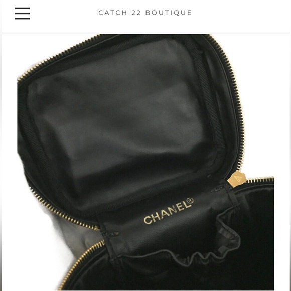 Chanel Black Caviar Top Handle Zip-Around Tall Vanity Bag - Picture 11 of 15